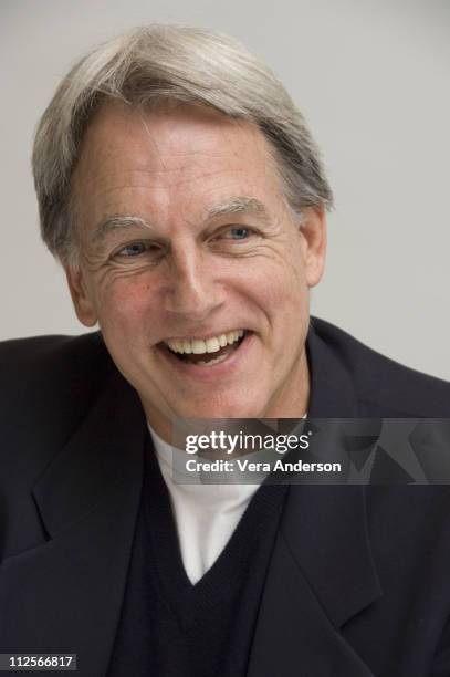 Mark Harmon at the "NCIS" press conference at the Four Seasons Hotel on February 26, 2008 in Beverly Hills, California.