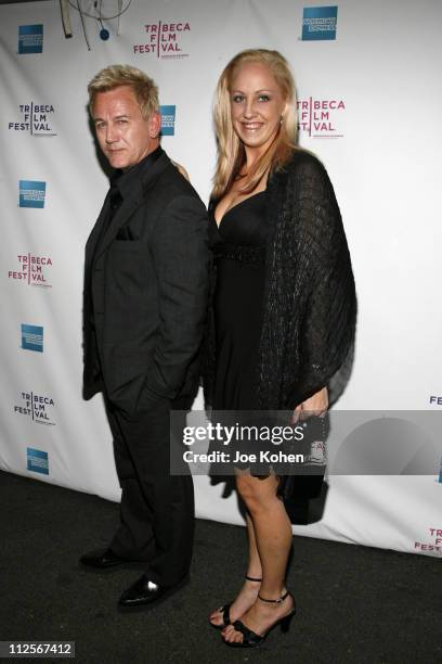 Actors David Sherrill and Paige Miller attend the premiere of "The 27 Club" during the 7th Annual Tribeca Film Festival on April 26, 2008 in New York...
