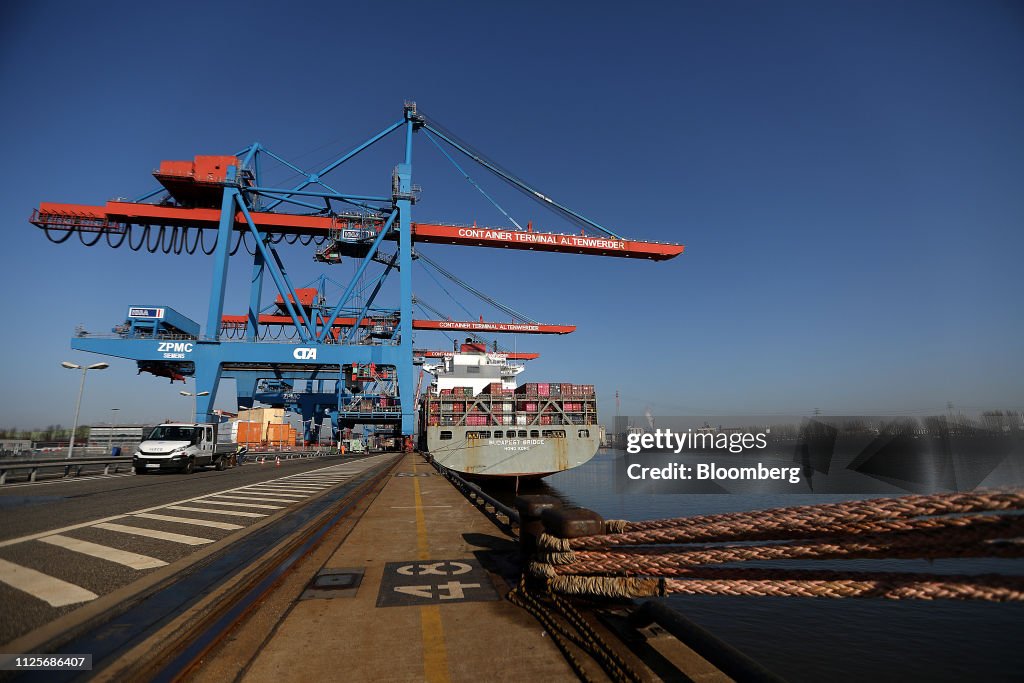 Cargo Operations At The Port Of Hamburg