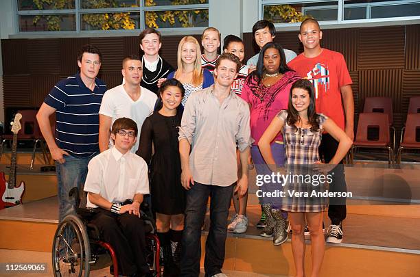 The cast of "Glee" at Paramount Studios on July 20, 2009 in Los Angeles, California.