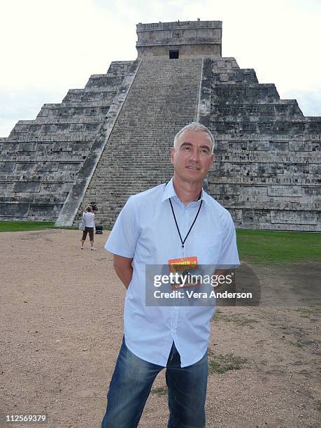 Director Roland Emmerich at the "2012" press event at the Mayan Ruins on August 6, 2009 in Chichen Itza, Mexico.