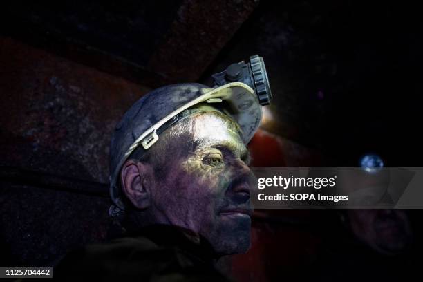 Coal miners are seen returning from their shift 1200 meters below the surface, Despite being dirty and tired their spirits are high. The State owned...