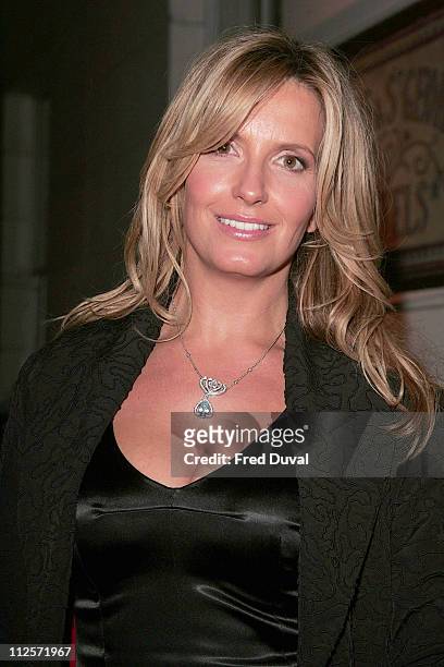 Penny Lancaster wearing a 40,000 necklace outside Browns Hotel on November 10, 2007 in London, England. The necklace, which is designed by Garrard...