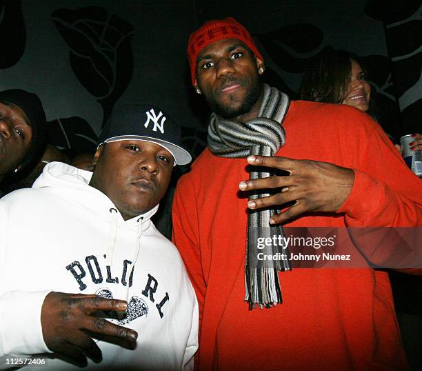 Jadakiss and LeBron James attends LeBron James' 23rd Birthday Party at Runway December 18, 2007 in New York City.