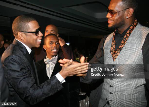 Jay-Z and LeBron James attend the Opening Night at the 40/40 Club in Las Vegas, NV December 30, 2007.