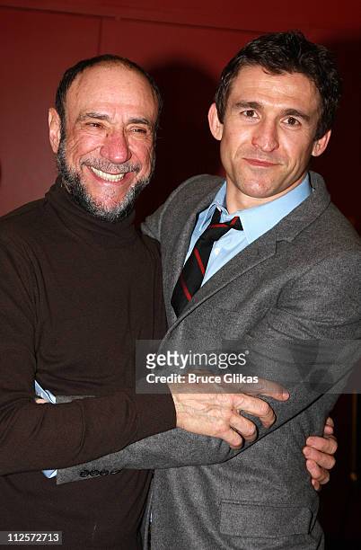 Actors F. Murray Abraham and Jonathan Cake pose at the Opening Night for Ethan Coen's play "Almost an Evening" at The Atlantic Theater Company 2nd...