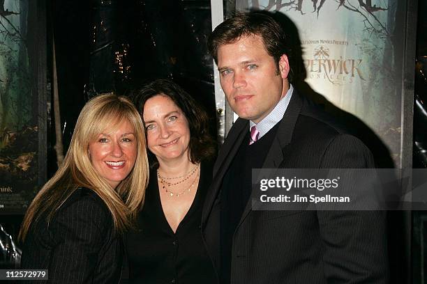 Producers Ellen Goldsmith-Vein, Julia Pistor and Steve Barnett arrive at "The Spiderwick Chronicles" premiere at AMC Lincoln Square on February, 4...