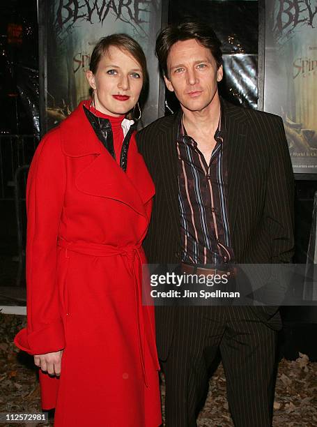 Actor Andrew McCarthy and Delores Rice arrive at the "The Spiderwick Chronicles" Premiere at the AMC Lincoln Square on February 4, 2008 in New York...