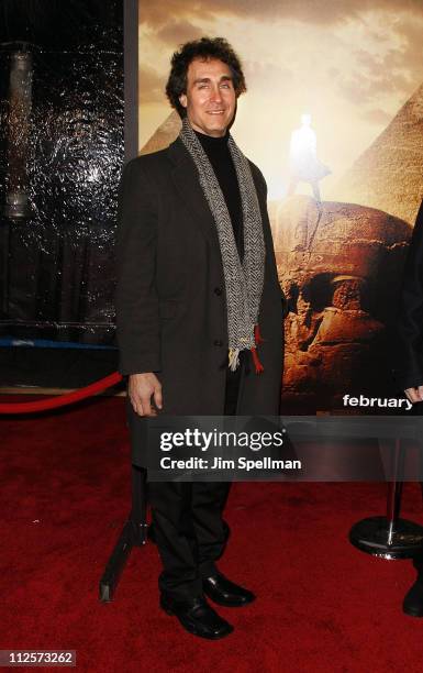 Director Doug Liman arrives at "Jumper" premiere at the Ziegfeld Theater on February 11, 2008 in New York City.