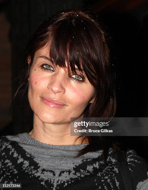 Model/Photographer Helena Christensen poses at The EDUN Fall/Winter 2008 Nocturne Collection Presentation at The Desmond Tutu Center on February 12,...