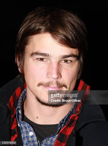 Actor Josh Hartnett poses at The EDUN Fall/Winter 2008 Nocturne Collection Presentation at The Desmond Tutu Center on February 12, 2008 in New York...