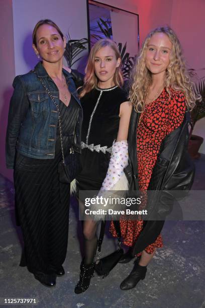 Rosemary Ferguson, Mary Charteris and Elfie Reigate attend the LOVE x The Store X party celebrating LOVE issue 21, supported by Perrier Jouet, at The...