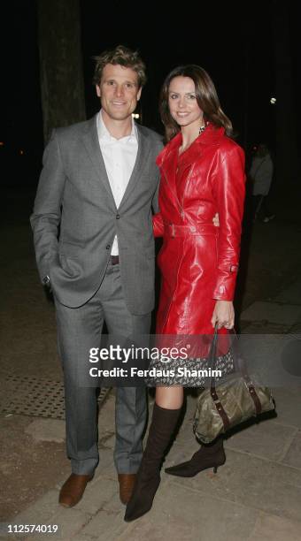 Beverley Turner and James Cracknell arrives at the First Direct 50 Women of Substance Exhibition at the Mall Galleries on February 26, 2008 in...