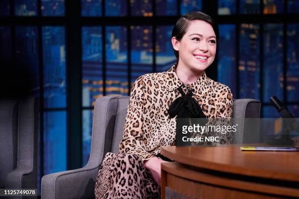 Episode 800 -- Pictured: Actress Tatiana Maslany during an interview on February 18, 2019 --
