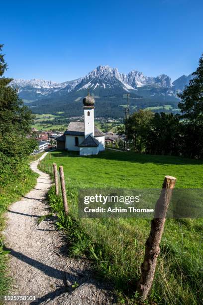 ellmau, wilder kaiser, tyrol, austria, europe - kaiser stockfoto's en -beelden