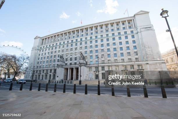 General view of the Ministry of Defence building on Horse Guards Avenue on January 28, 2019 in London, England.