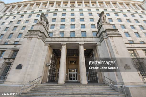 General view of the Ministry of Defence building on Horse Guards Avenue on January 28, 2019 in London, England.