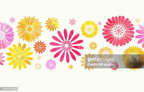 ilustrações de stock, clip art, desenhos animados e ícones de floral background - cabeça de flor