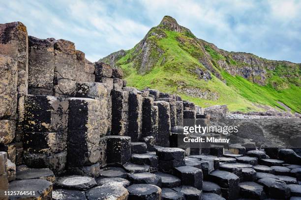giants causeway hexagonal rock formation irlanda del nord - northern ireland foto e immagini stock