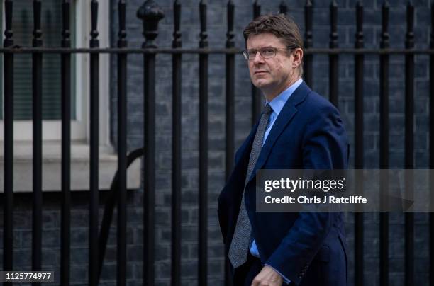 Secretary of State for Business, Energy and Industrial Strategy, Greg Clark, arrives to attend the weekly cabinet meeting at 10 Downing Street on...