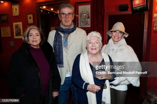 Actress Francoise Fabian, Chief Executive of the Lucien Barriere Group, Dominique Desseigne, singer Line Renaud and Alexandra Cardinale attend the...