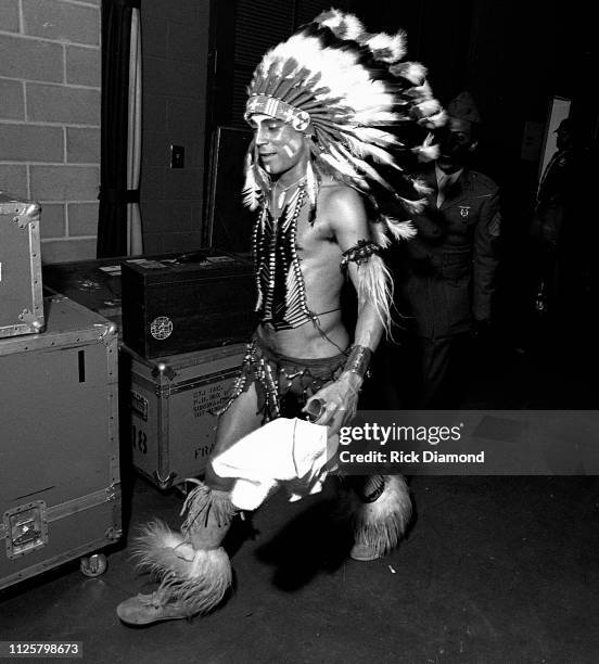 Felipe Rose of the Village People backstage during Z-93 Annual Toys For Tots concert at The OMNI Coliseum in Atlanta Georgia December 02, 1979