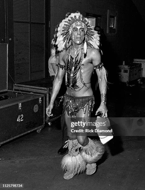 Felipe Rose of the Village People backstage during Z-93 Annual Toys For Tots concert at The OMNI Coliseum in Atlanta Georgia December 02, 1979