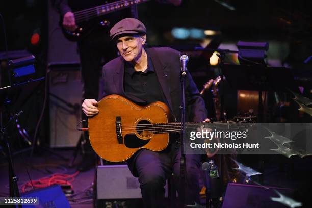James Taylor performs at "The Nearness Of You Concert" in Honor of Michael Brecker at Jazz at Lincoln Center on January 28, 2019 in New York City.