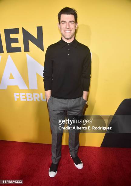 Max Greenfield attends the premiere of Paramount Pictures and BET Films' "What Men Want" at Regency Village Theatre on January 28, 2019 in Westwood,...