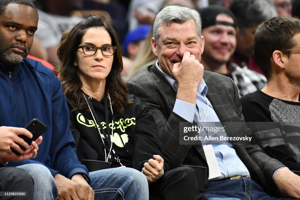 Celebrities At The Los Angeles Clippers Game