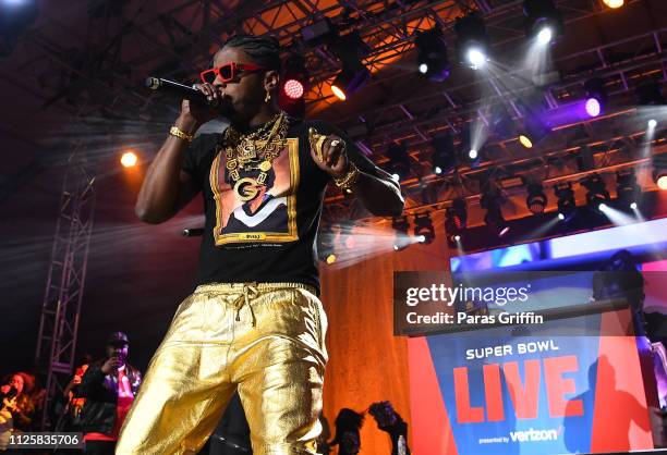 Rapper Trinidad James performs in concert during 2019 Super Bowl Live at Centennial Olympic Park on January 28, 2019 in Atlanta, Georgia.