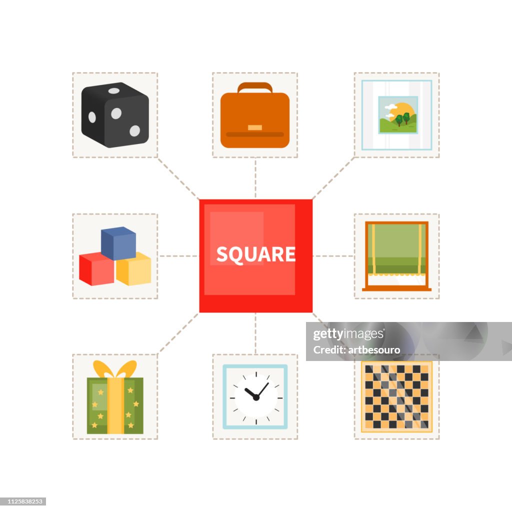 Square Objectd Square Objects For Children High-Res Vector Graphic - Getty Images