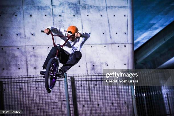 japan bmx riders jump - bmx park stock pictures, royalty-free photos & images