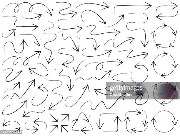 ilustraciones, imágenes clip art, dibujos animados e iconos de stock de flechas, elementos de diseño vectorial - marco-delgado