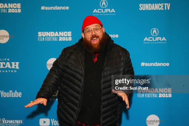 Actor Nick Frost poses for a photo at a Sundance special screening of "Fighting with My Family" on January 28, 2019 in Park City, Utah.