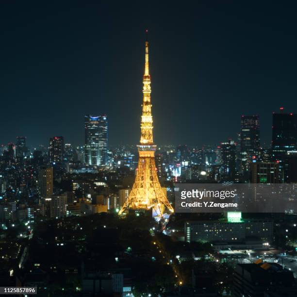 東京タワー - 東京タワー stock-fotos und bilder
