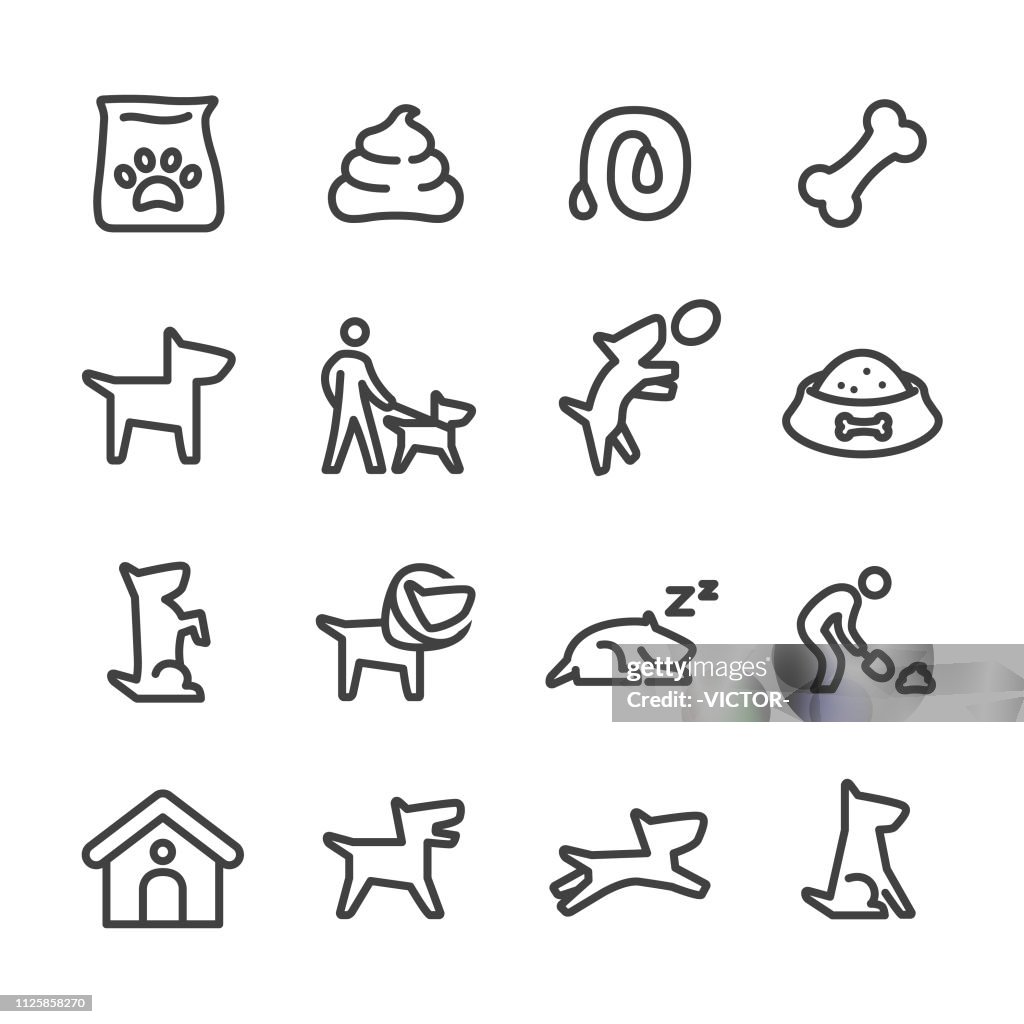 Dog Icons - Line Series