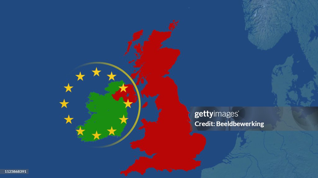 Brexit backstop cartoon ireland  UK and EU