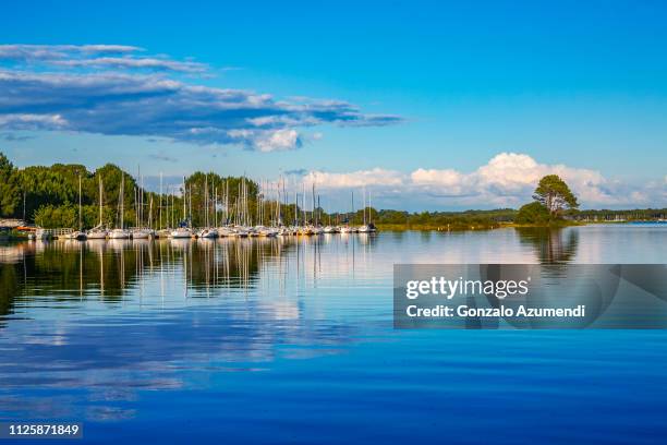 biscarrosse lake in france - biscarrosse stockfoto's en -beelden