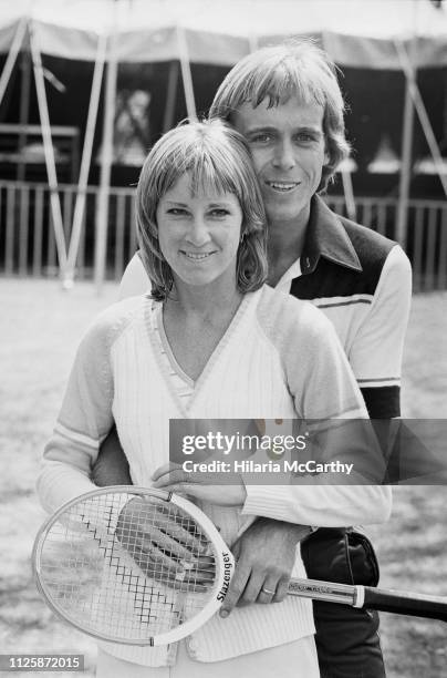 American tennis player Chris Evert with her husband, British tennis player John Lloyd, UK, 19th May 1980.