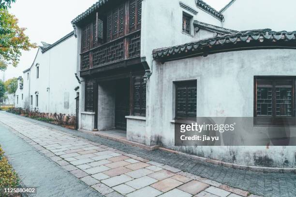 dangkou ancient town - jiangsu stockfoto's en -beelden