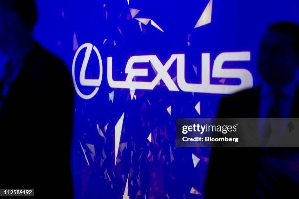 Toyota Motor Corp.'s Lexus logo is seen at an unveiling event in New York, U.S., on Tuesday, April 19, 2011. The Lexus LF-Gh will be on display at...