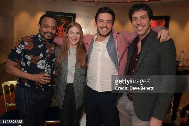 Ashley Campbell, Rosalie Craig, Jonathan Bailey and Alex Gaumond of "Company" The Critics' Circle Theatre Awards 2019 at The Prince of Wales Theatre...