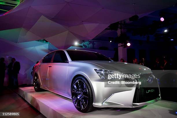 Toyota Motor Corp.'s Lexus LF-Gh concept car sits on display at an unveiling event in New York, U.S., on Tuesday, April 19, 2011. The Lexus LF-Gh...