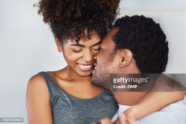 you're the first person i want to see in the morning - black couples kissing stock pictures, royalty-free photos & images