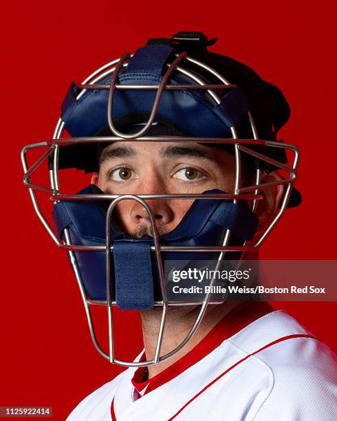 Blake Swihart of the Boston Red Sox poses for a portrait on team photo day on February 19, 2019 at JetBlue Park at Fenway South in Fort Myers,...