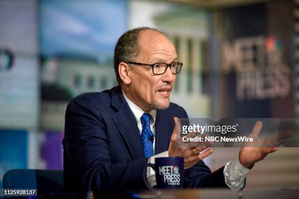 Pictured: ? Tom Perez, Chair, Democratic National Committee appears on "Meet the Press" in Washington, D.C., Sunday, Feb. 17, 2019.