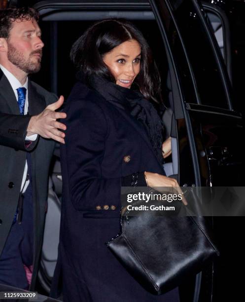 Meghan, Duchess of Sussex is seen on February 19, 2019 in New York City.