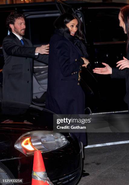 Meghan, Duchess of Sussex is seen on February 19, 2019 in New York City.