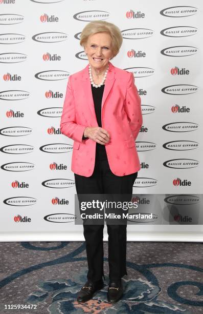 Mary Berry attends the 2019 'The Oldie of the Year Awards' held at Simpson's In The Strand on January 29, 2019 in London, England.